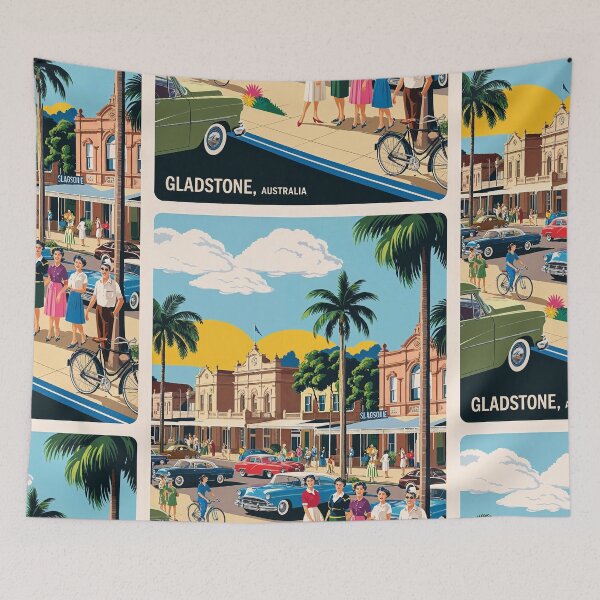 Item preview, Gladstone Australia Vintage Travel Tourism designed and sold by TravelersGems.