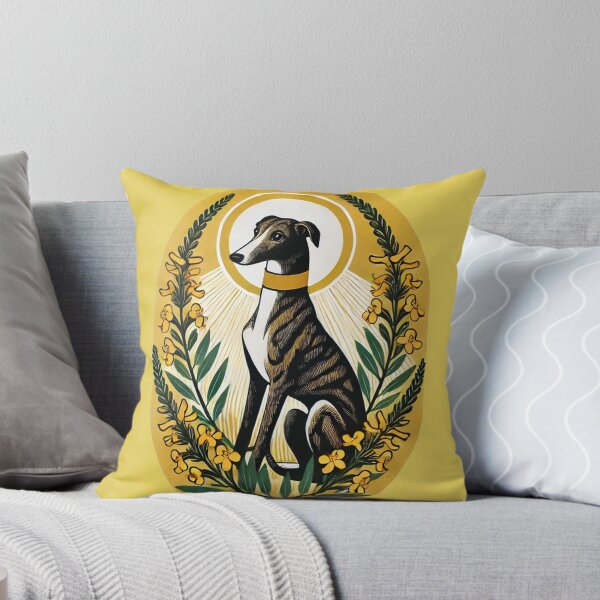 Item preview, Greyhound Halo Floral Art designed and sold by FrictionMaxxing.