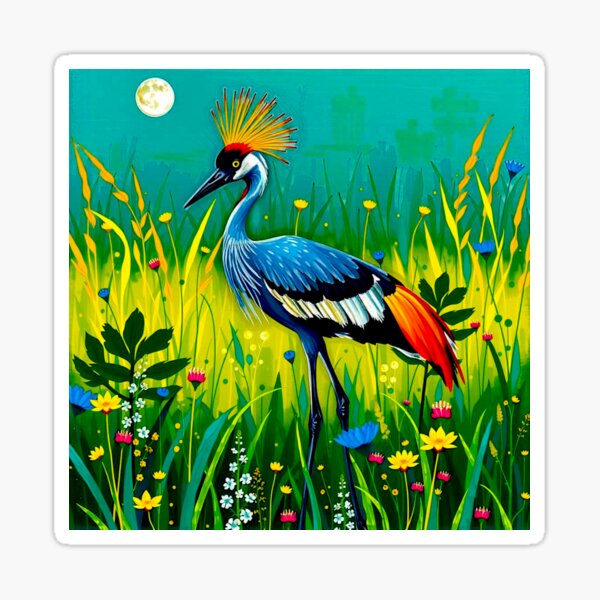 Item preview, A Grey crowned crane designed and sold by Helios Be. Lavsh.