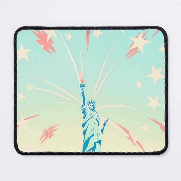 Item preview, Patriotic Statue of Liberty with Exploding Stars designed and sold by ART ATTACK ZONE.