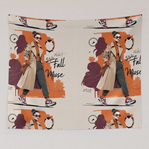 Item preview, Chic Fall Streetwear – Style Addict Fashion Girl  Design designed and sold by MOTAS Graphics .