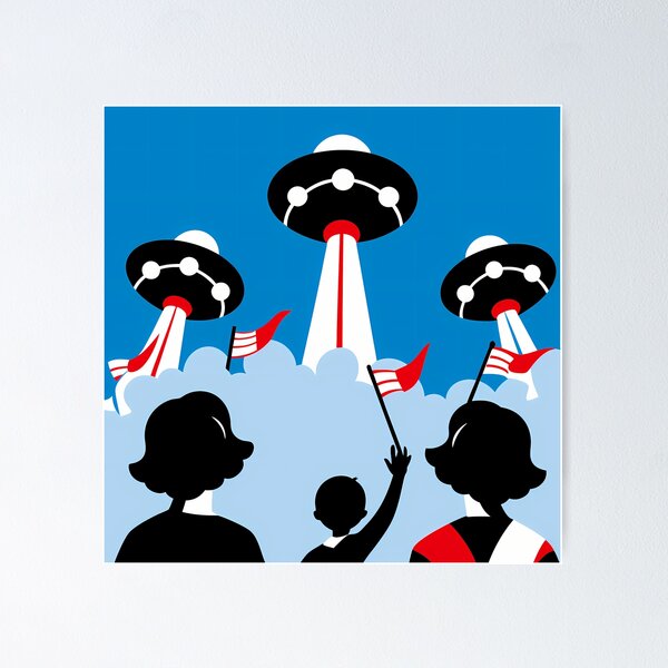 Item preview, UFO Invasion: A Patriotic Human Encounter designed and sold by ART ATTACK ZONE.