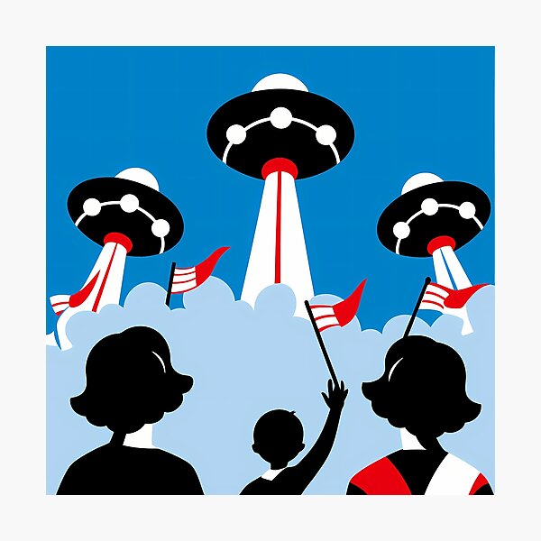 Item preview, UFO Invasion: A Patriotic Human Encounter designed and sold by ART ATTACK ZONE.