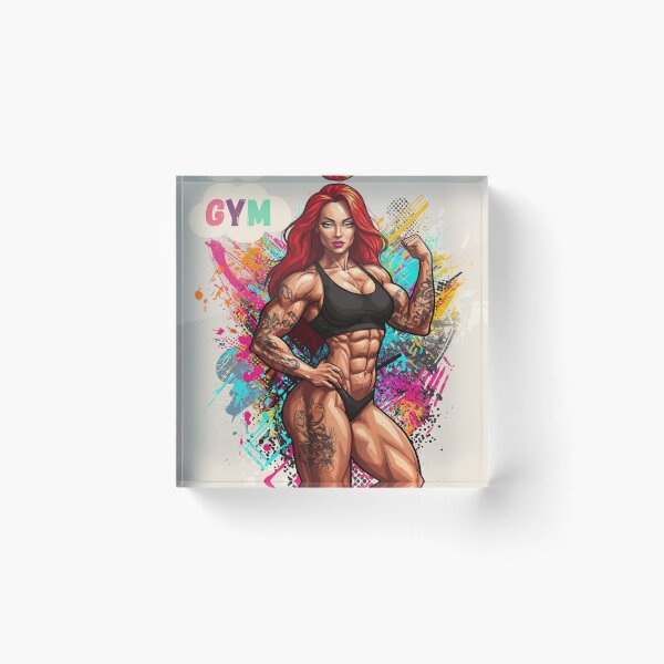 Item preview, Strong Woman Fitness Art . designed and sold by  StickAndStyle .