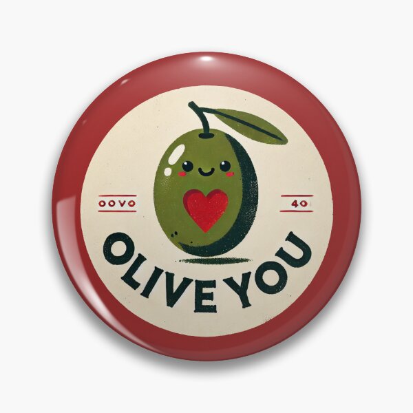 Item preview, Cute Olive Pun Love Art designed and sold by FrictionMaxxing.