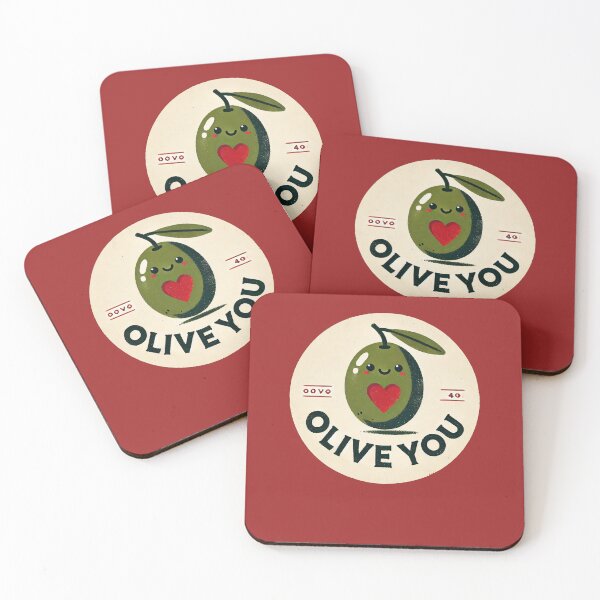 Item preview, Cute Olive Pun Love Art designed and sold by FrictionMaxxing.