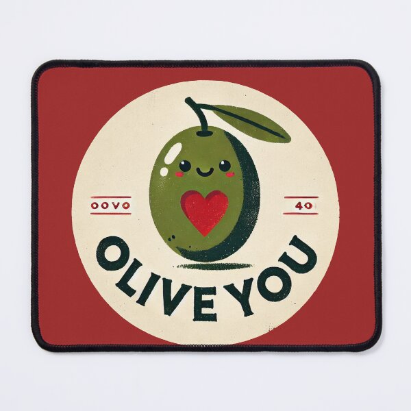 Item preview, Cute Olive Pun Love Art designed and sold by FrictionMaxxing.