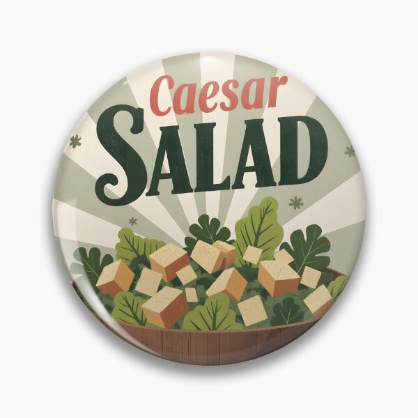 Item preview, Retro Food Poster – Classic Caesar Salad Print designed and sold by KOTLVortex.