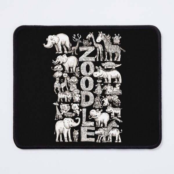 Item preview, Zoodle – Zoo Animal Doodle Lettering designed and sold by SteadyRolling.