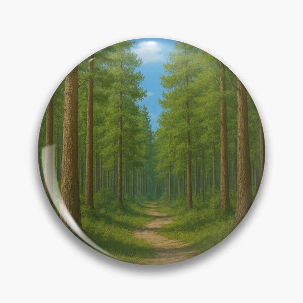Item preview, Summer Path Through Tall Pines designed and sold by TheWonkyEaselCo.