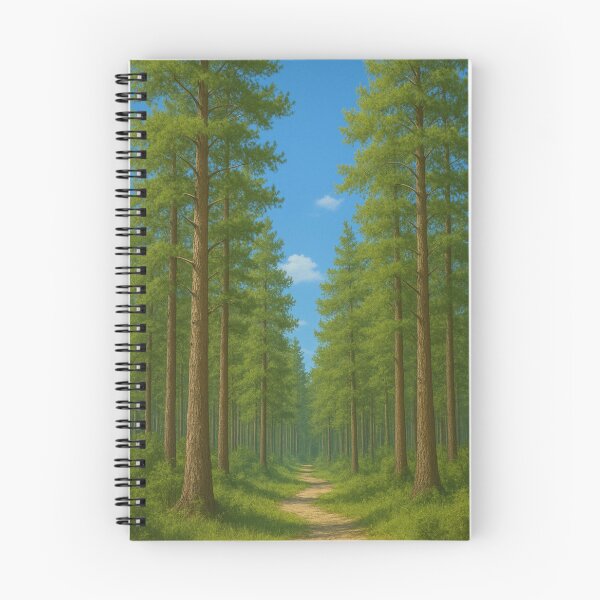 Item preview, Summer Path Through Tall Pines designed and sold by TheWonkyEaselCo.