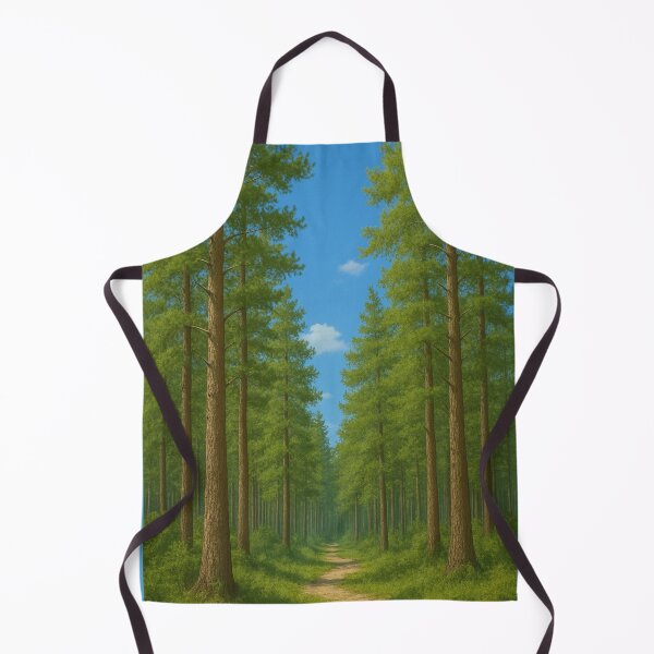 Item preview, Summer Path Through Tall Pines designed and sold by TheWonkyEaselCo.