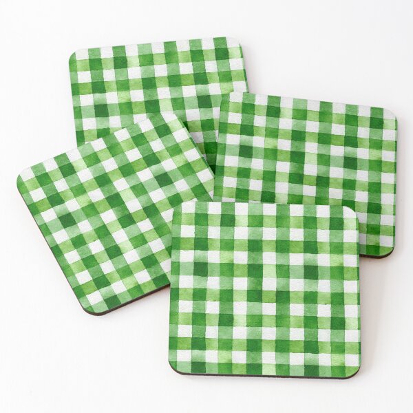 Item preview, Green Watercolor Gingham Plaid designed and sold by sasyall.
