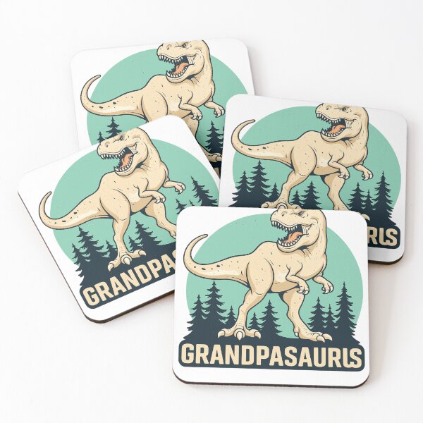 Item preview, Grandpasaurus Dinosaur – Funny Grandpa T-Rex Graphic with Retro Forest Background designed and sold by haitrieuic96.