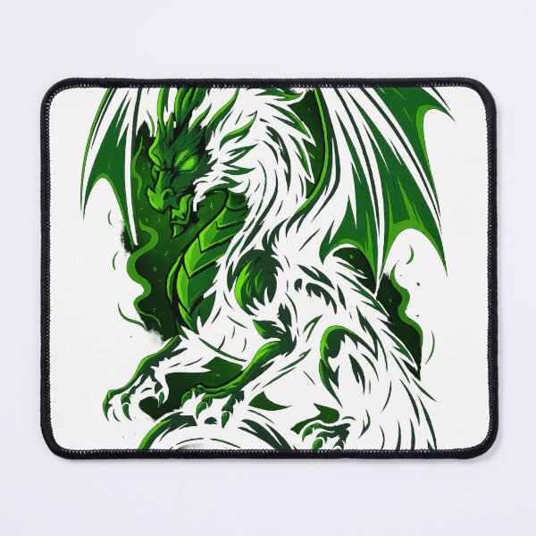 Item preview, Bright Green Anime Dragon – Mythical Fantasy Creature Art designed and sold by Dadding & Debits.