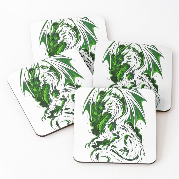 Item preview, Bright Green Anime Dragon – Mythical Fantasy Creature Art designed and sold by Dadding & Debits.