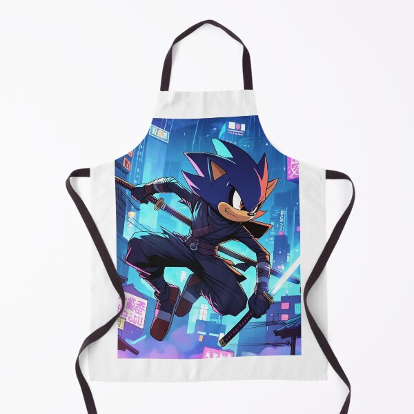 Item preview, Sonic Ninja Cyberpunk - Futuristic Hedgehog Samurai Art designed and sold by Oddimals.