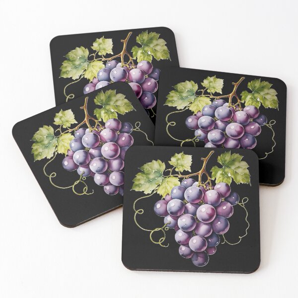 Item preview, Purple grapes simple fruit illustration designed and sold by tetibright.