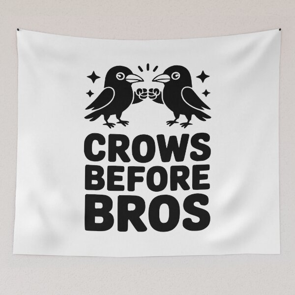 Item preview, Crows Before Bros! Cute Crow Pun designed and sold by PMCreative.
