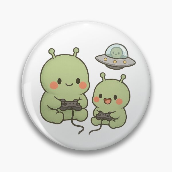 Item preview, Cute Aliens Playing Video Game And UFO designed and sold by YnMstudio25.
