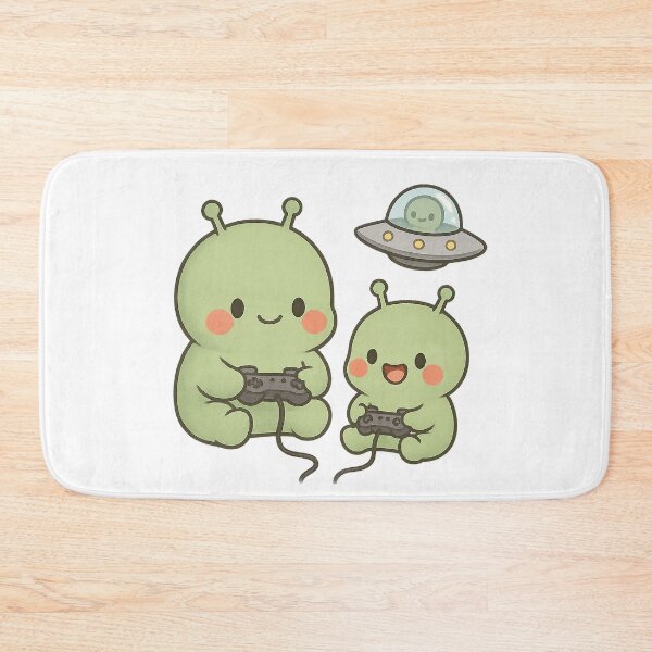 Item preview, Cute Aliens Playing Video Game And UFO designed and sold by YnMstudio25.