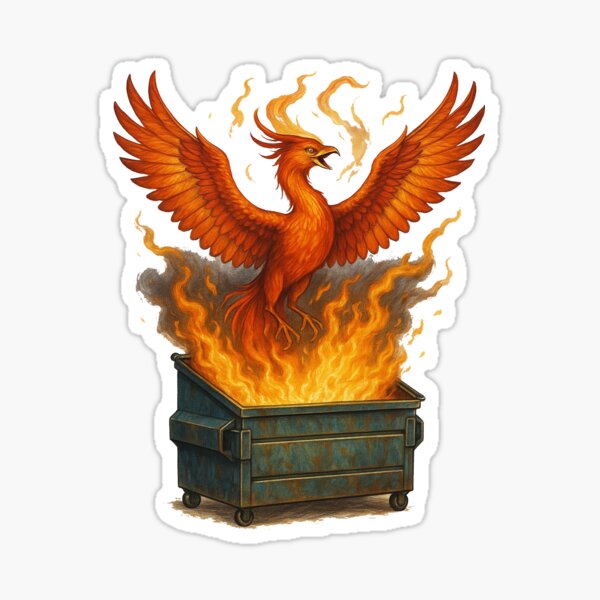 Item preview, Dumpster Fire Phoenix Bird   designed and sold by Boog Monst .