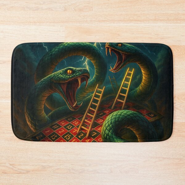 Item preview, Classic Snakes and Ladders Board Game Design designed and sold by Retr0Tshirts.