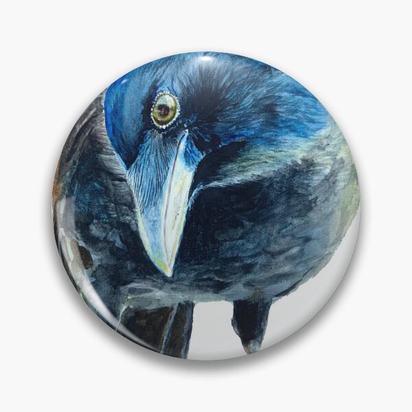 Item preview, Hand painted Watercolour of an inquisitive raven 1 designed and sold by Bmoony.