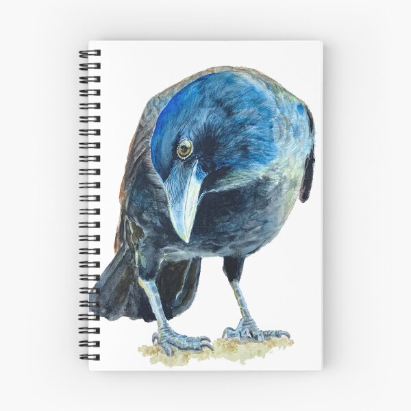 Aperçu de l'œuvre Aquarelle peinte à la main d'un corbeau curieux 1 créée et vendue par Bmoony.