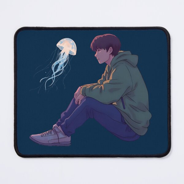 Item preview, Boy and the Jellyfish – Dreamy Anime Aesthetic designed and sold by Khamique.