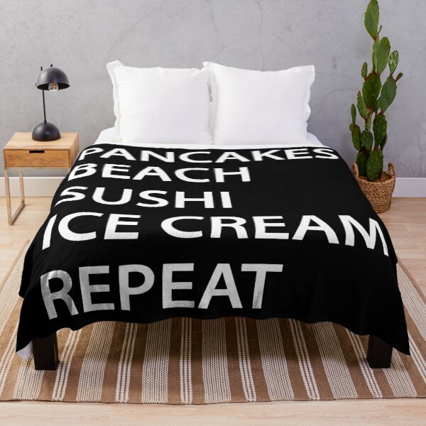 Item preview, Pancakes Beach Sushi Ice Cream Repeat designed and sold by Esskay Designs.