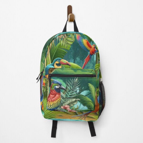 Item preview, Colourful Tropical Birds & Vibrant Lush Plants designed and sold by NadineMay.