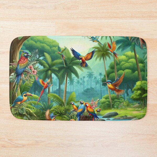 Item preview, Colourful Tropical Birds & Vibrant Lush Plants designed and sold by NadineMay.