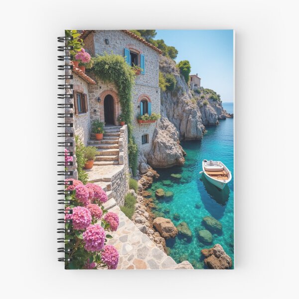 Artikelvorschau, Der Charme eines Cottages an der Klippe – Ocean Dream Journal entworfen und verkauft von AlexeyevZurga.