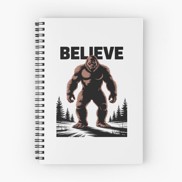 Item preview, Believe in Bigfoot – Funny Sasquatch with Mysterious Forest Illustration designed and sold by paulo silveira.