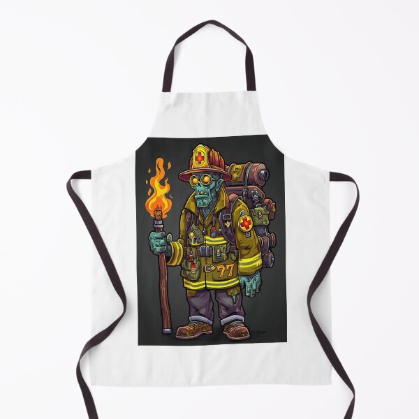 Item preview, Zombie Wears Helmet And Carries Firehose Proudly designed and sold by Piotrek0001.