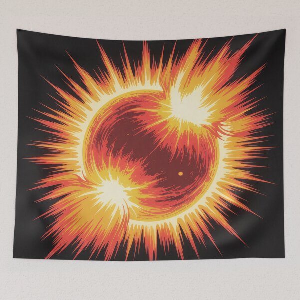 Item preview, А powerful solar flare.A surrealist sticker. designed and sold by Lilashakti ⭐️ ⭐️ ⭐️ ⭐️ ⭐️.