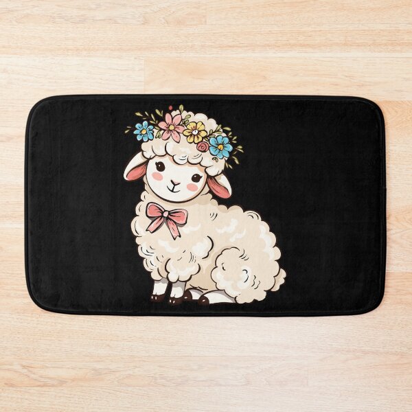 Item preview, Cute Lamb with Flower Crown designed and sold by Mariia Berezhna.