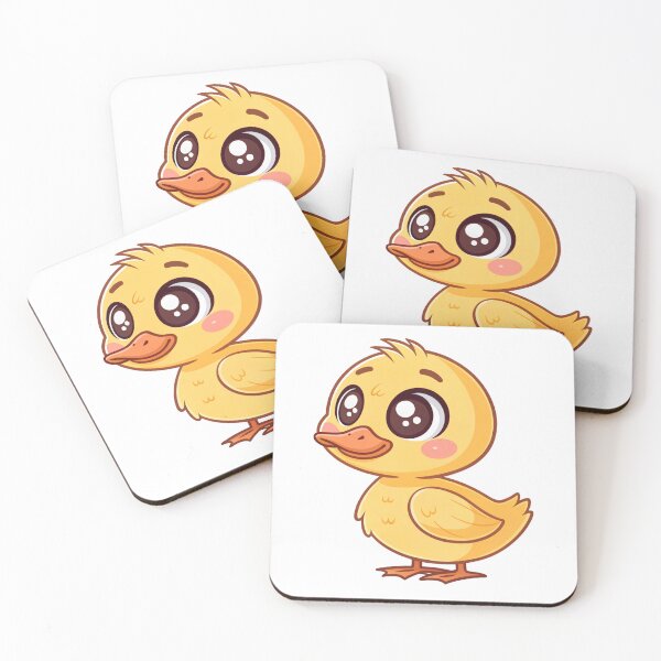 Item preview, Sticker template with cute duck in kawaii style designed and sold by elkuni.