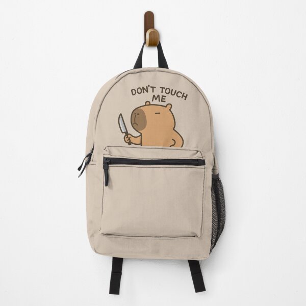 Item preview, Don't Touch Me capybara with knife. designed and sold by sickmoosestudio.