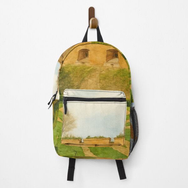Item preview, Serenity in Montjuïc - Watercolor of the Castle and its Gardens designed and sold by Miradas del Mundo.