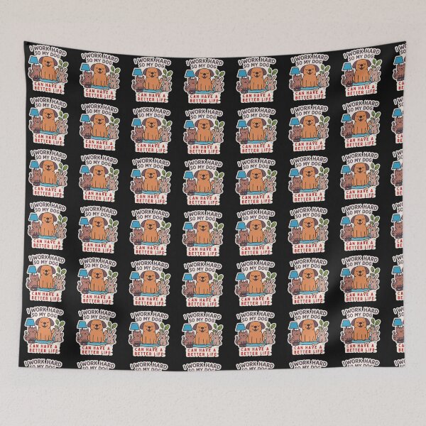 Item preview, I Work Hard So My Dog Can Have a Better Life – Cute Pet Sticker designed and sold by sochadesigner.