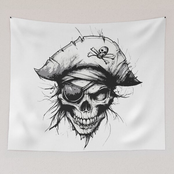 Item preview, pirate skull designed and sold by drizzd.
