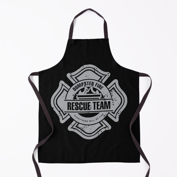 Item preview, Vintage Dumpster Fire Rescue Team Everything will be okay Maltese Cross design designed and sold by Jdawnink.
