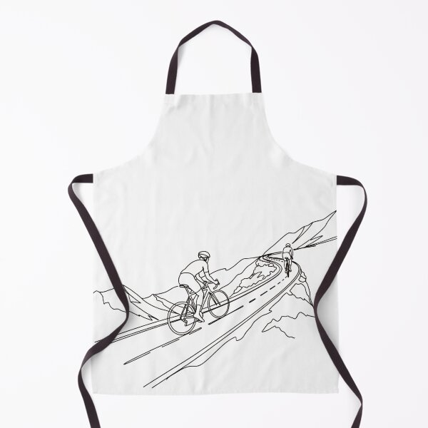 Item preview, Uphill Ascent: Minimalist Cyclists on a Mountain Road designed and sold by Cloud-Riders.