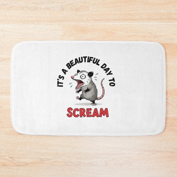 Item preview, It's a beautiful day, scream, possum, weird, Funnyfits70, retro, vintage, meme, funny, humor designed and sold by FunnyFits70.