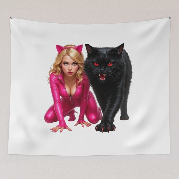 Item preview, “Feminine power incarnate: a woman and her black panther” designed and sold by CHRIST5000.