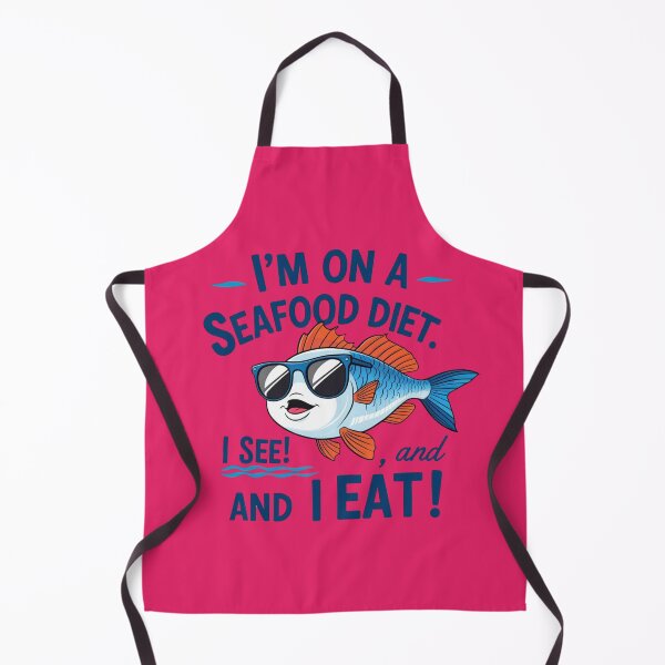 Item preview, Funny Cartoon Fish Wearing Sunglasses with Humorous Diet Quote Art designed and sold by Rue Market.