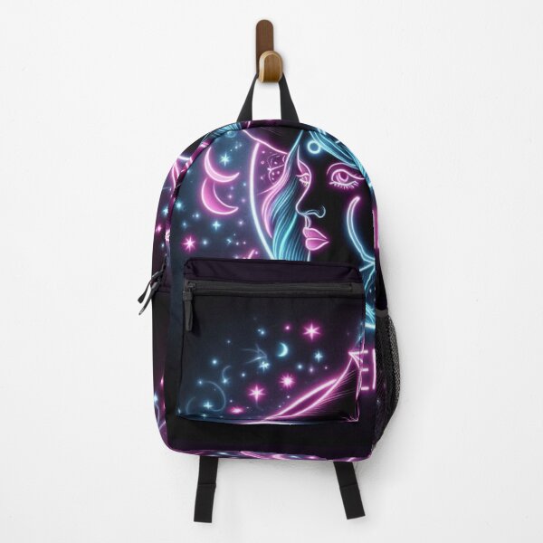 Item preview, Gemini Zodiac Art | Neon Witchy Gemini Twins designed and sold by Luna Zodiac.