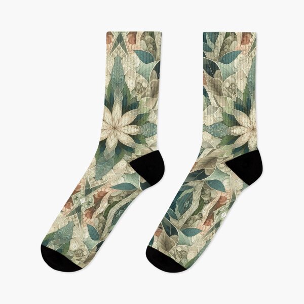 Item preview, Earth tone floral pattern designed and sold by Vibranta Studio.